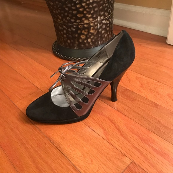 Calvin Klein High Heels black Grey shoes size 9.5 - Picture 4 of 8